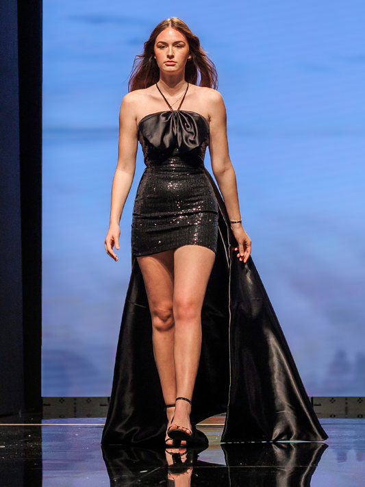 Cleo Dress – Black Sequin