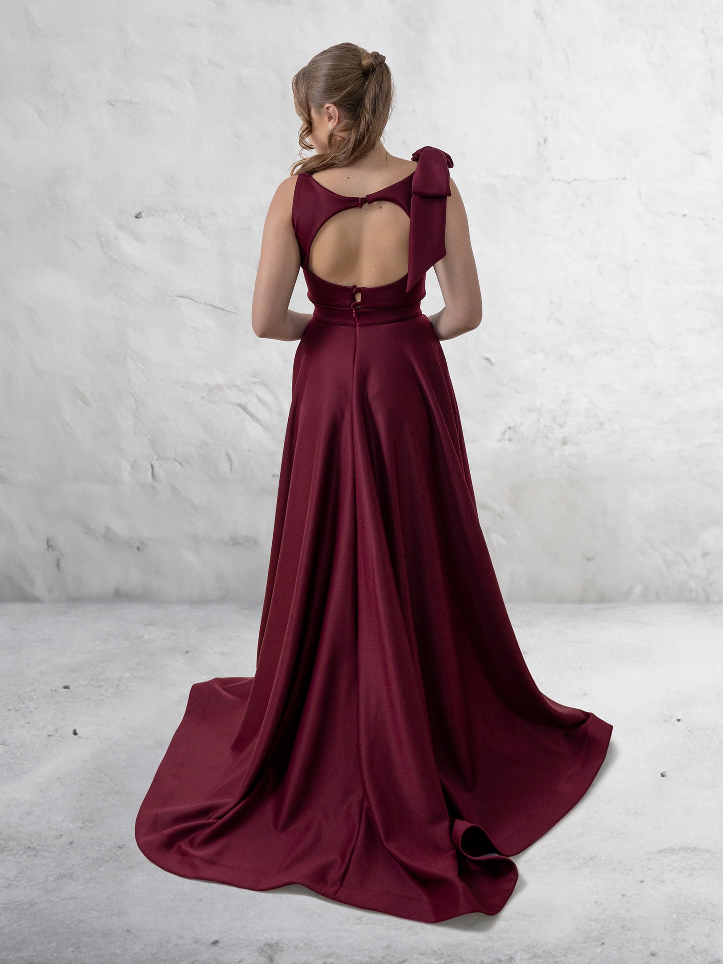 Rhea Formal Dress - Wine Red