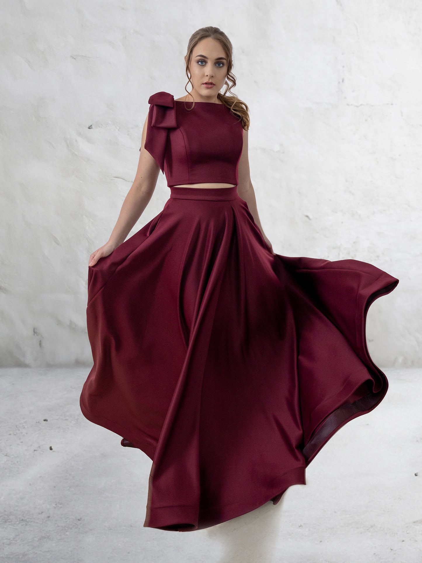 Rhea Formal Dress - Wine Red