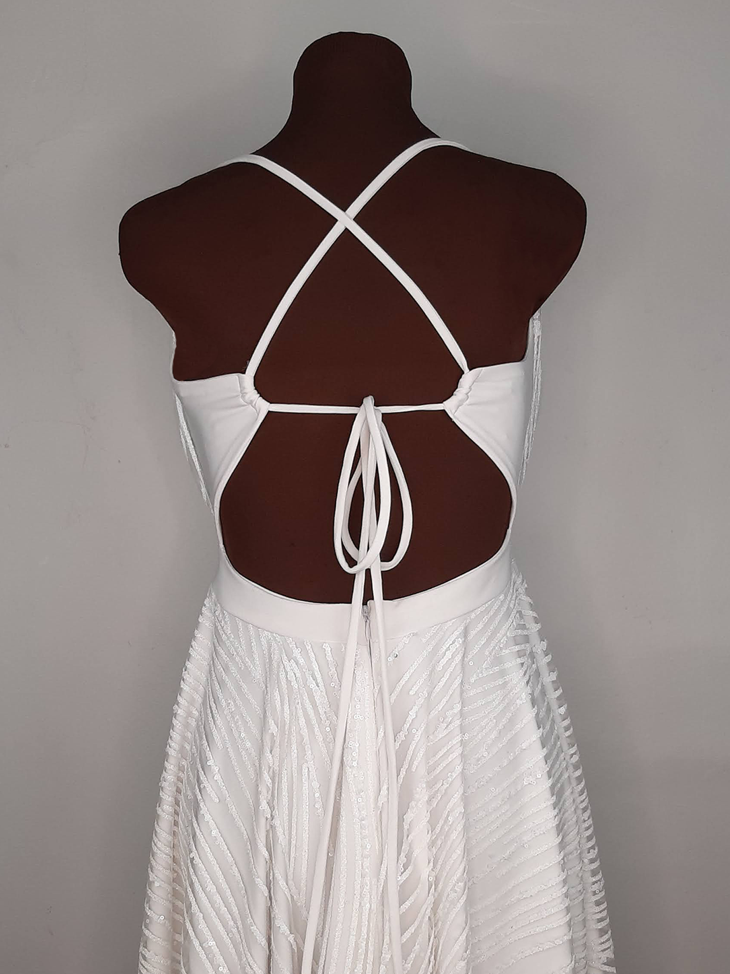 Shannon Cocktail Dress - Glittery White