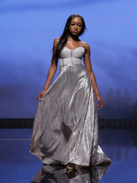 Stardust Dress - Silver Metallic