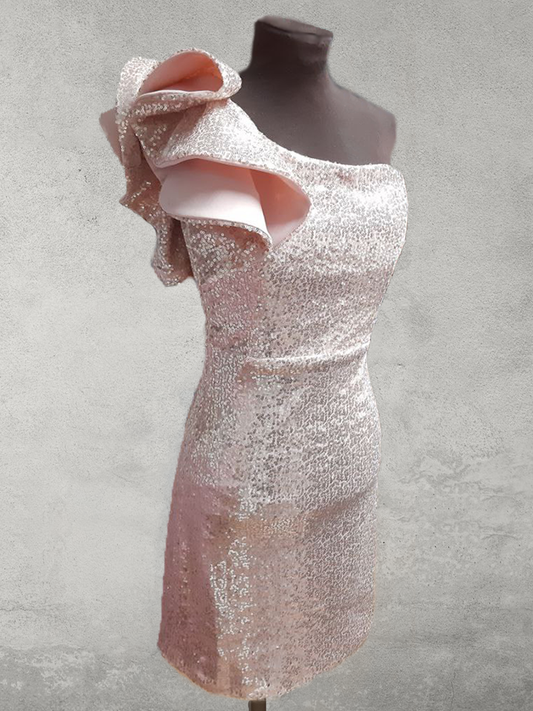 Kora Mini Dress - Rose Gold sequin