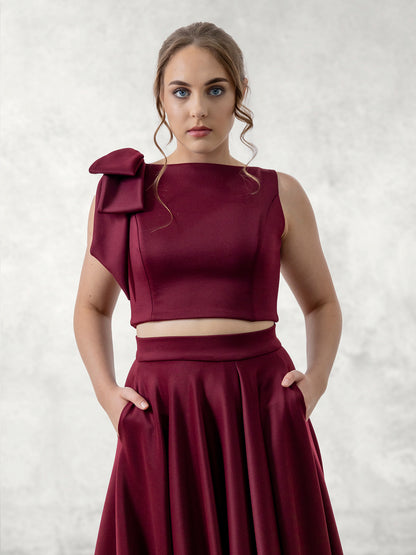 Rhea Formal Dress - Wine Red
